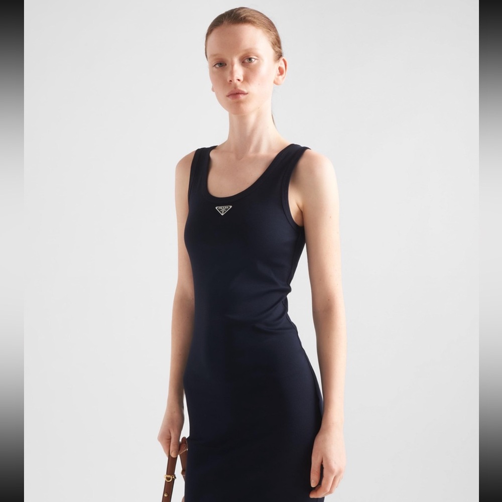 Prada cotton Midnight Blue Dress